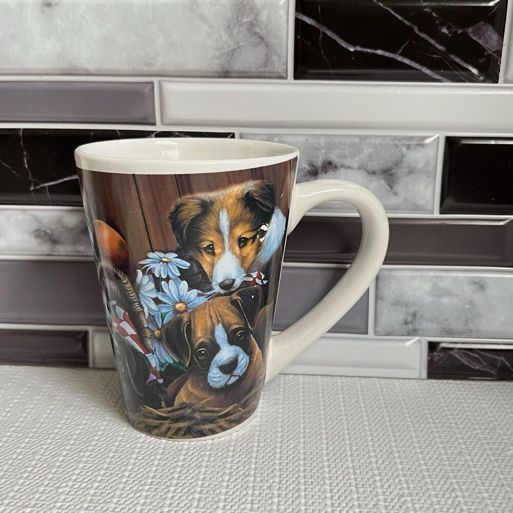 Howie’s Heart PUPPIES Ceramic Coffee Tea Mug 14oz Multi Dog Lover Gift
